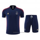 Tracksuit Ajax Short Sleeve 2022-2023 Blue - Shorts