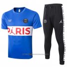 Tracksuit Paris Saint-Germain Short Sleeve 2020-2021 Blue