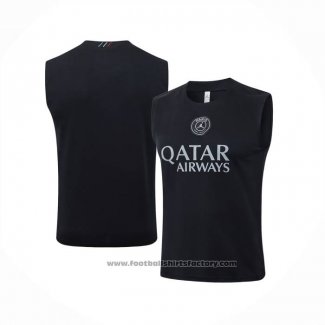 Training Shirt Paris Saint-Germain Without Sleeves 2025-2026 Black